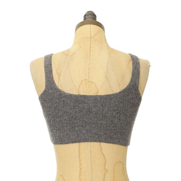 EVERLANE The Cozy Stretch Tank M Wool Blend Heathered Charcoal Gray EUC B40 - Picture 4 of 10